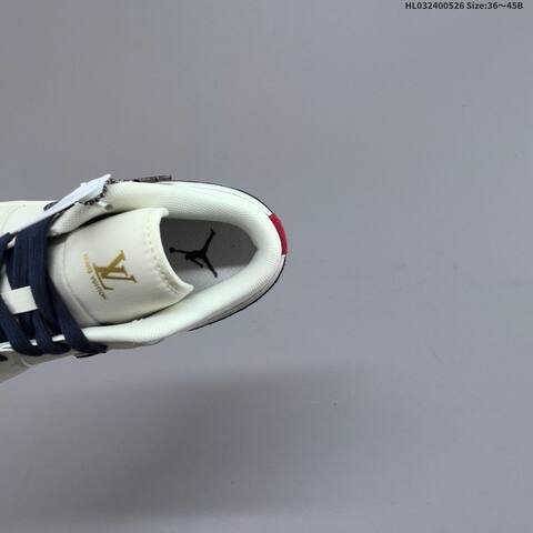 Jordan Air Jordan 1 Low White Navy Gold EU 36-45 Casual - Unisex (BS-65865)