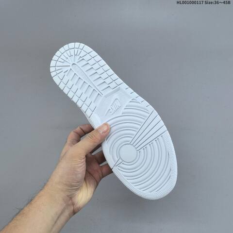 Jordan Air Jordan 1 Low Triple White 36 45 Basketball - Unisex (BS-66952)