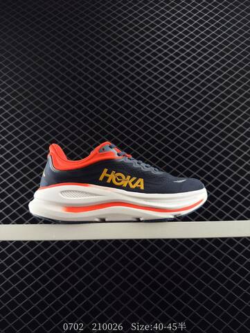 HOKA ONE ONE Bondi 9 Navy Orange White Yellow EU 40-45 Running Shoe Running Sneakers Men s BS-86576