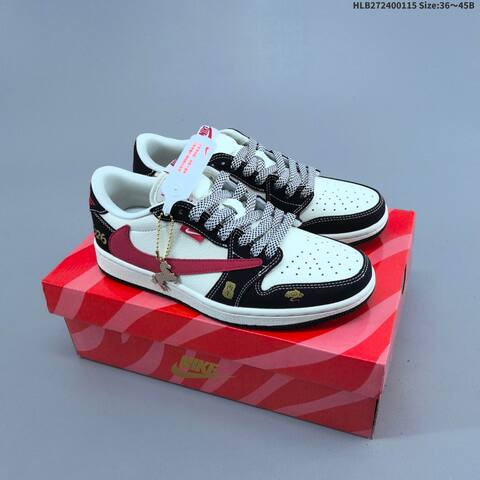 Jordan Air Jordan 1 Low x Travis Scott White Black Red EU 36-45 Lifestyle - Unisex (BS-66961)