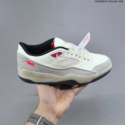 Jordan Flight Court FZ9854-108 White Grey Red Black EU 36-46 Basketball - Unisex (BS-66148)