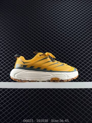 HOKA ONE ONE Mafate Speed Three 2 Yellow Dark Green White Gum Brown EU 36-45 Trail Shoe Trail Running Sneakers Unisex BS-86585