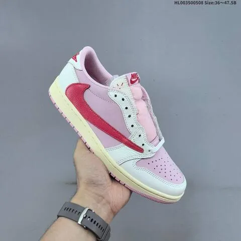 Jordan Travis Scott x Air Jordan 1 Low Pink White Red EU 36-47 5 Basketball - Unisex BS-66017