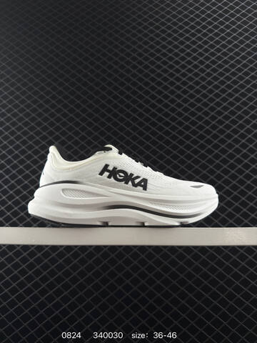HOKA ONE ONE Bondi 9 White Black EU 36-46 Running Shoe Running Sneakers Unisex BS-86473