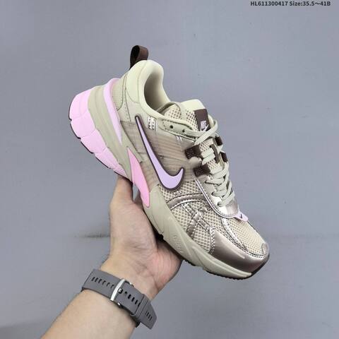 Nike V2K Run Beige Pink Brown Light Purple EU 35 5-41 Running Shoe - Unisex BS-60674