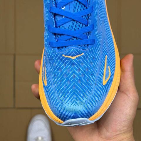 HOKA ONE ONE Clifton 9 Blue Orange White Light Blue Running Shoe Running Sneakers (BS-86867)