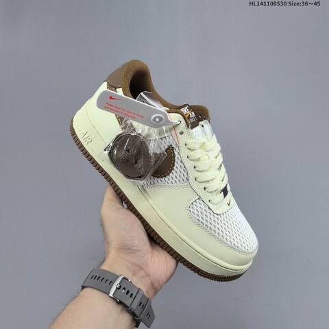 Nike Air Force 1 07 Cream White Brown EU 36-45 Sneaker - Unisex BS-60059