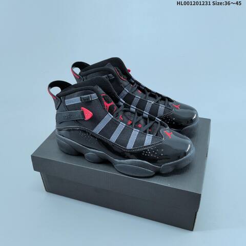 Jordan Air Jordan 6 Rings Black Grey Red EU 36-45 Basketball - Unisex (BS-67163)