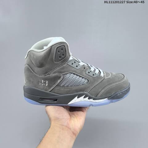 Jordan Air Jordan 5 Retro Grey White Ice Blue EU 40-45 Basketball - Men's (BS-67228)