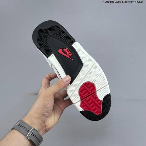 Jordan Air Jordan 4 Retro White Black Red EU 40-47 5 Basketball - Men's (BS-66019)