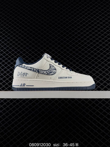 Nike Air Force 1 Low Off White Black Navy Red Brown EU 36-45 Skate - Unisex (BS-69865)