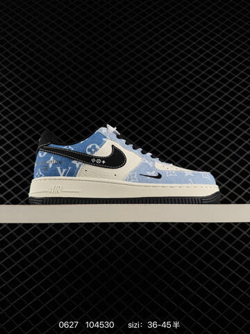 Nike Air Force 1 07 LV8 Off White Black Gray EU 36-45 Sneaker - Unisex (BS-70551)