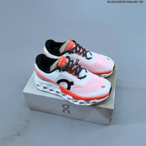 On Cloudmonster 2 Hyper Black White Grey Orange EU 36-45 Running Shoe Running Sneakers - Unisex (BS-69530)