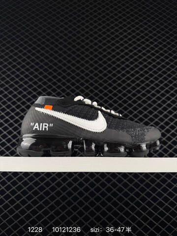 Nike Off-White x Air VaporMax Flyknit Black White And White Cream EU 36-47 5 Running - Unisex (BS-73428)