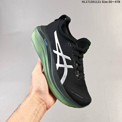 Asics Gel Nimbus 27 Black White And Light Gray EU 36-47 Running Shoe Running Sneakers - Unisex (BS-69254)