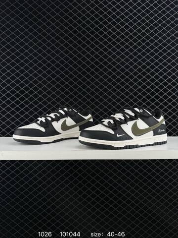 Nike SB Dunk Low Pro Black White Olive EU 40-46 Skate - Men's (BS-74552)
