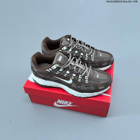 Nike P-6000 Brown White Gray Black EU 36-47 Running Shoe - Unisex (BS-60143)