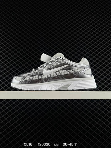 Nike P-6000 Metallic Silver Grey White Black EU 36-45 Running - Unisex (BS-71425)