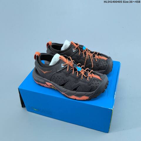 HOKA ONE ONE Tor Trafa Black Grey Blue Yellow EU 36-45 Trail Shoe Trail Running Sneakers - Unisex (BS-69358)