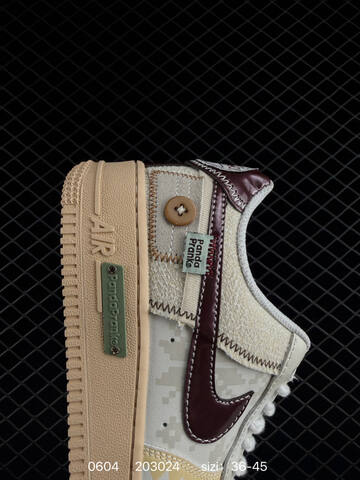 Nike Air Force 1 07 Low White Beige Burgundy Pale Yellow EU 36-45 Lifestyle - Unisex (BS-71000)