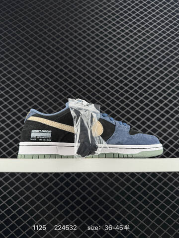 Nike Dunk Low SB Black Blue Cream Green 36-45 Skate - Unisex (BS-74007)