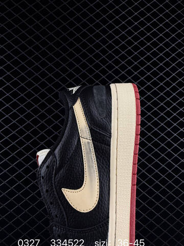 Jordan Air Jordan 1 Retro Low OG Black Sail Red EU 36-45 Sneaker - Unisex BS-79597