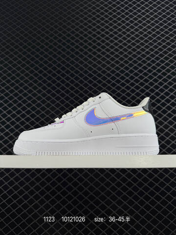 Nike Air Force 1 Low White Black With Neon Green Orange Blue And Purple Accents EU 36-45 Casual - Unisex (BS-74042)