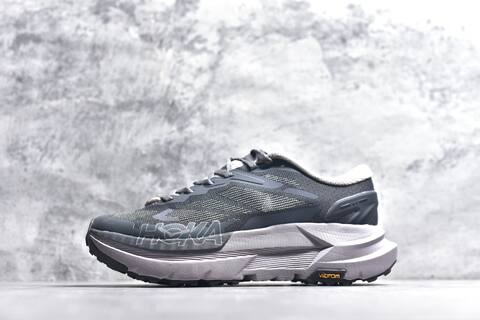 HOKA Mafate X Dark Grey Light Grey Lavender Blue Trail Shoe Trail Running Sneakers (BS-59809)