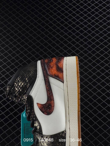 Jordan Air Jordan 1 RETRO HIGH OG XUANWU CNY White Black Metallic Gold Orange Sail EU 36-46 Basketball Shoe - Unisex BS-80706