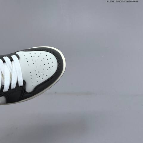 Jordan Air Jordan 1 Low Black White Grey 36 46B Casual - Women's (BS-65795)