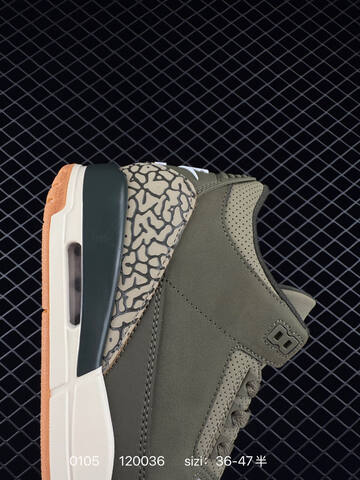 Jordan Air Jordan 3 Retro SE Dark Olive Light Beige Black Gum Brown EU 36-47 Basketball Shoe - Unisex (BS-79894)