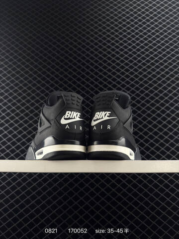 Jordan Air Jordan 4 Retro Black White Sail EU 35-45 Basketball Shoe - Unisex BS-80866