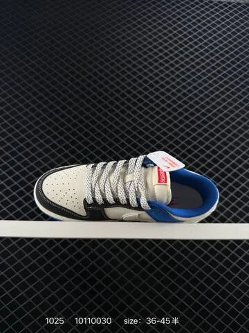 Nike SB Dunk Low Pro x Supreme Black White Blue EU 36-45 Skate - Unisex BS-74596