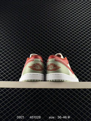 Jordan Air Jordan 1 Low Sail Light Green Red White EU 36-46 Sneaker - Unisex BS-80662
