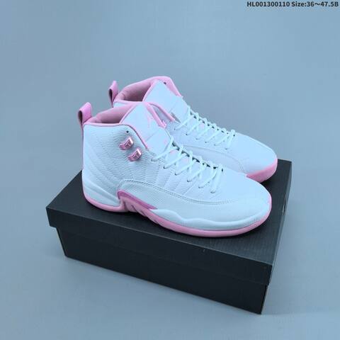 Jordan Air Jordan 12 Retro White Pink 36 47 5 Basketball - Unisex (BS-67021)
