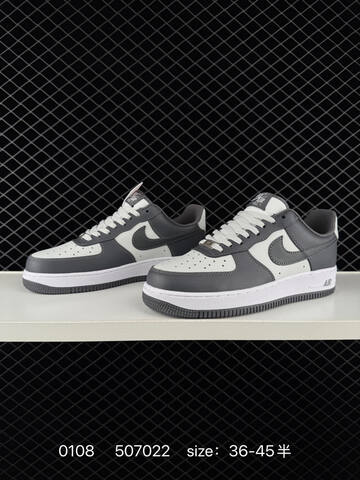 Nike Air Force 1 Low Gray White EU 36-45 5 Casual - Unisex (BS-79889)