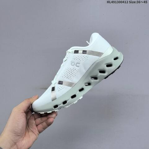 On Cloudsurfer Trail 2 WP Light Grey Blue White EU 36-45 Trail Shoe Trail Running Sneakers - Unisex (BS-69618)