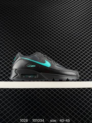 Nike Air Max 90 Black Dark Grey Turquoise EU 40-45 Lifestyle - Men's (BS-74512)