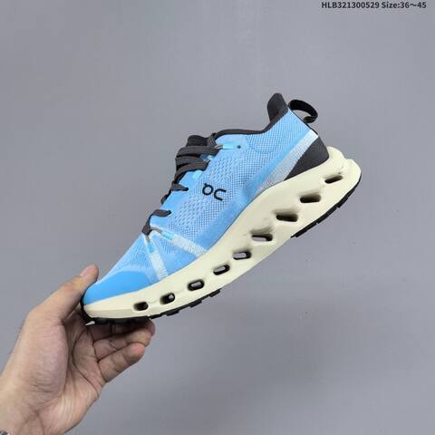 On Cloudsurfer Trail Light Blue Dark Grey Cream Black EU 36-45 Trail Shoe Trail Running Sneakers - Unisex (BS-69510)