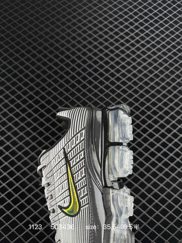 Nike Air VaporMax 360 Silver Black With Iridescent Green-yellow Swoosh 35 5-46 5 Running - Unisex (BS-74039)