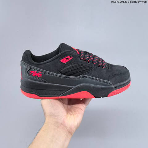 Jordan Flight Court Black Red 36 46 Basketball - Unisex (BS-62322)