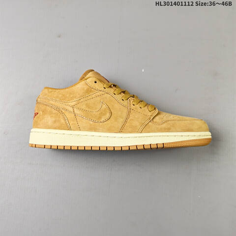 Jordan Air Jordan 1 Low OG Tan Wheat With Red Accents EU 36-46 Lifestyle - Unisex (BS-63843)