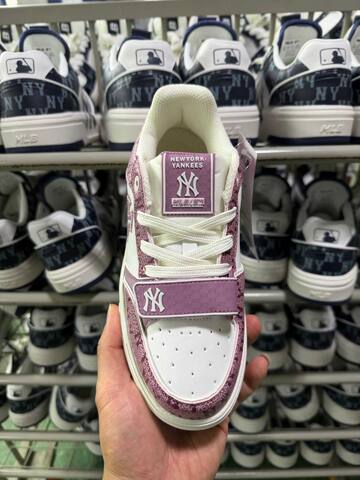 MLB Chunky Liner 3 ASXP025 White Purple Dark Pink Sneaker Casual