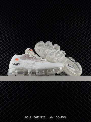 Nike Off-White x Air Vapormax Flyknit White Black Clear Orange EU 36-45 Running Shoe - Unisex (BS-70682)