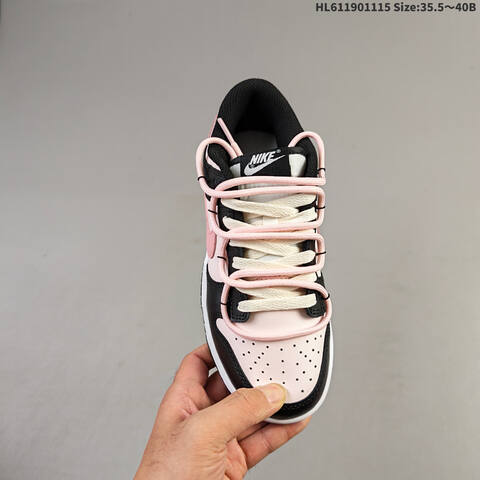 Nike SB Dunk Low Retro Black White Light Pink Cream EU 35 5-40 Skate Shoe - Unisex (BS-63722)