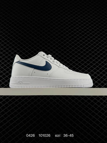 Nike Air Force 1 07 Low Multiple Colorways White Navy Blue Light Grey Embroidered Silver Swoosh White Black Light Grey Light Green EU 36-45 Lifestyle - Unisex (BS-71853)