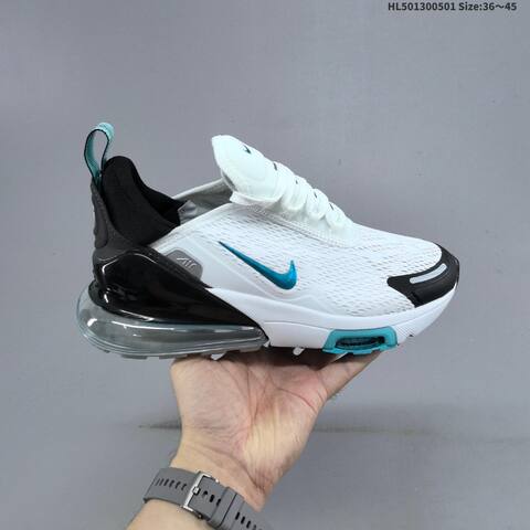 Nike Air Max 270 Flyknit White Dark Green Black Blue EU 36-45 Running Shoe - Unisex BS-60555