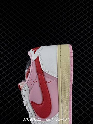 Travis Scott x Air Jordan 1 Low Tropical Pink AIR JORDAN 1 Aj1 Lifestyle BS-79002