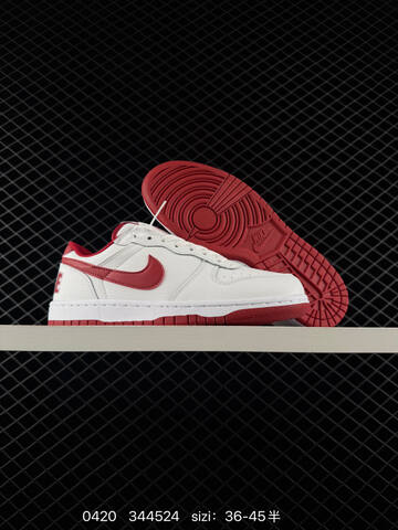 Nike Big Low 355152-106 White Varsity Red EU 36-45 Half Sizes Available Lifestyle - Unisex (BS-71993)