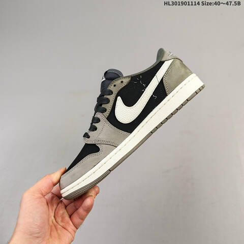 Nike Air Jordan 1 Low x Travis Scott Black Grey White EU 40-47 5 Lifestyle - Men's (BS-63735)